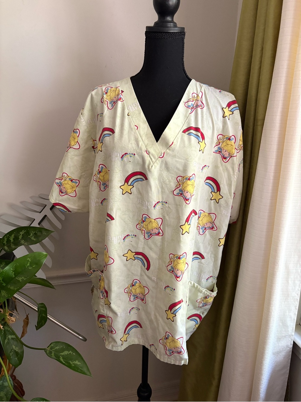 Rainbow Brite scrub top